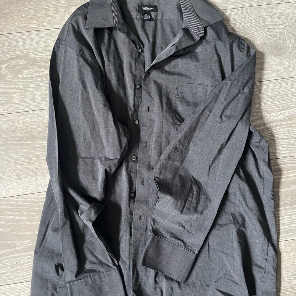 Van Heusen Charcoal Gray Shirt Jacket